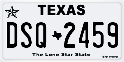 TX license plate DSQ2459