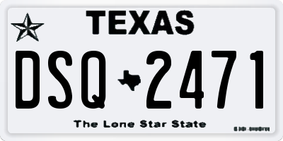TX license plate DSQ2471