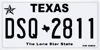 TX license plate DSQ2811