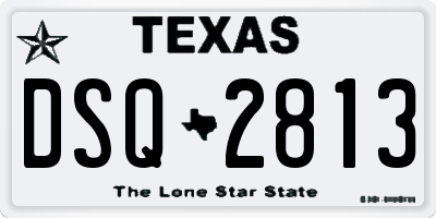 TX license plate DSQ2813