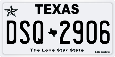 TX license plate DSQ2906