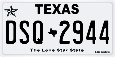 TX license plate DSQ2944