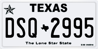 TX license plate DSQ2995