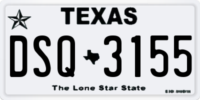TX license plate DSQ3155