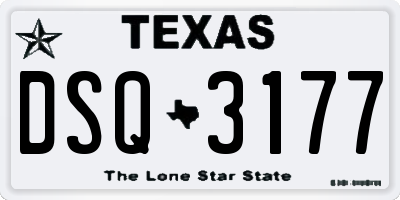 TX license plate DSQ3177