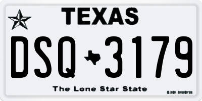 TX license plate DSQ3179