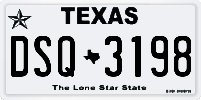 TX license plate DSQ3198