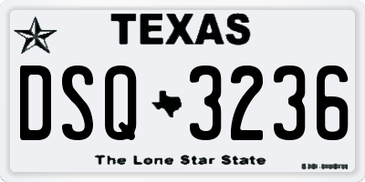 TX license plate DSQ3236