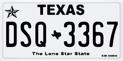 TX license plate DSQ3367