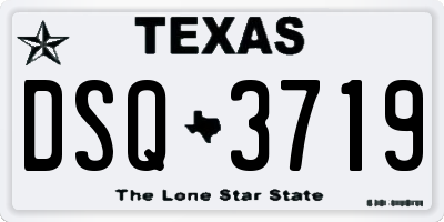 TX license plate DSQ3719