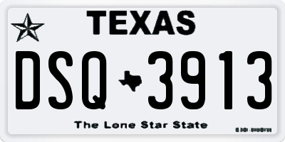 TX license plate DSQ3913