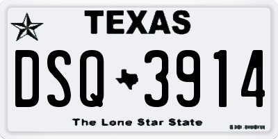 TX license plate DSQ3914