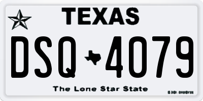 TX license plate DSQ4079