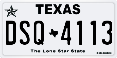 TX license plate DSQ4113