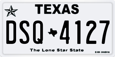 TX license plate DSQ4127