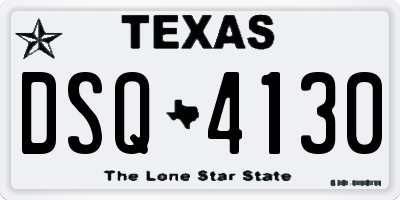 TX license plate DSQ4130