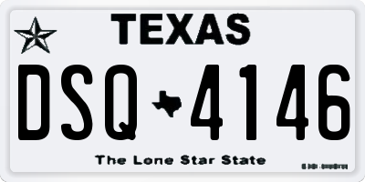 TX license plate DSQ4146