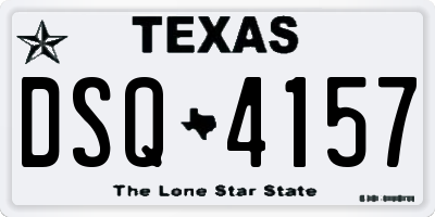 TX license plate DSQ4157