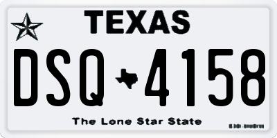 TX license plate DSQ4158