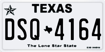 TX license plate DSQ4164