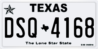 TX license plate DSQ4168