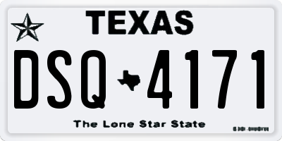 TX license plate DSQ4171