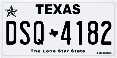 TX license plate DSQ4182