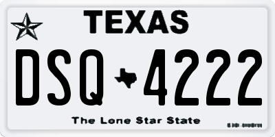 TX license plate DSQ4222