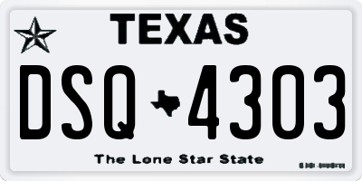 TX license plate DSQ4303