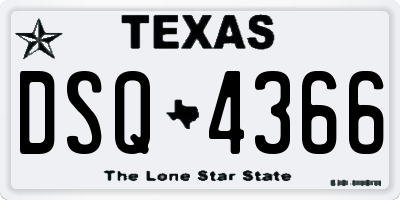 TX license plate DSQ4366