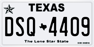 TX license plate DSQ4409