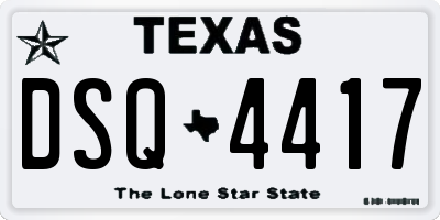 TX license plate DSQ4417