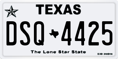 TX license plate DSQ4425