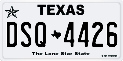 TX license plate DSQ4426