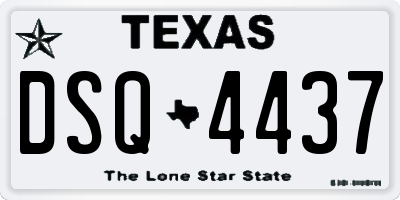 TX license plate DSQ4437