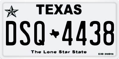 TX license plate DSQ4438
