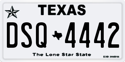 TX license plate DSQ4442