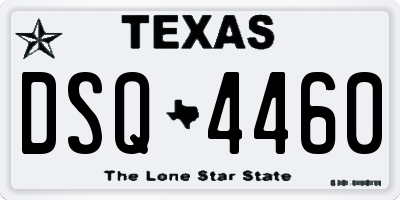 TX license plate DSQ4460