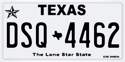 TX license plate DSQ4462
