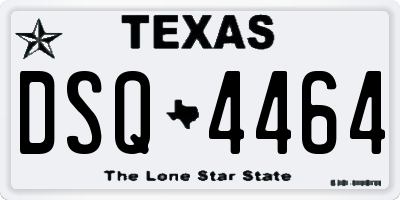 TX license plate DSQ4464