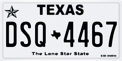 TX license plate DSQ4467