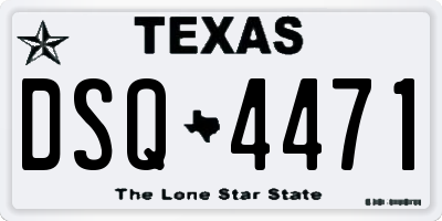TX license plate DSQ4471