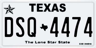TX license plate DSQ4474