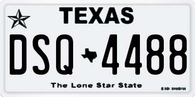 TX license plate DSQ4488