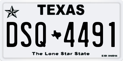 TX license plate DSQ4491