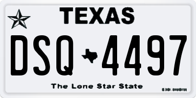 TX license plate DSQ4497