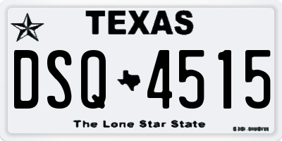TX license plate DSQ4515
