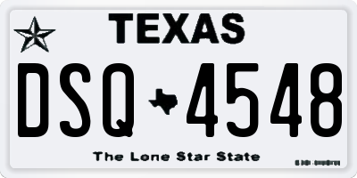 TX license plate DSQ4548