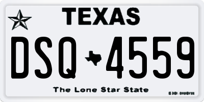 TX license plate DSQ4559