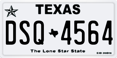 TX license plate DSQ4564